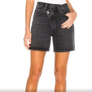 Classic Black Denim Agolde Women's Shorts